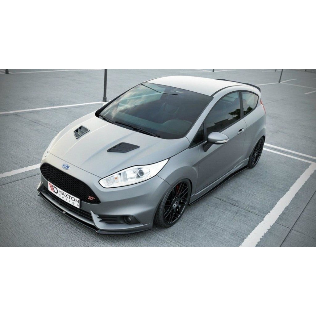 Maxton Design spoiler pod přední nárazník pro Ford Fiesta ST Mk7 Facelift, carbon-Look, Facelift