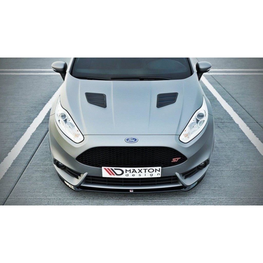 Maxton Design spoiler pod přední nárazník pro Ford Fiesta ST Mk7 Facelift, carbon-Look, Facelift