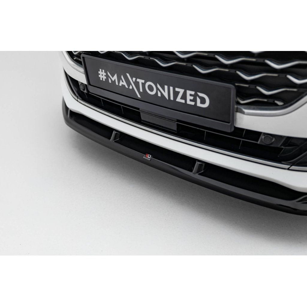 Maxton Design spoiler pod přední nárazník pro Ford Focus Mk4, černý lesklý plast ABS, Vignale, Estate/Hatchback