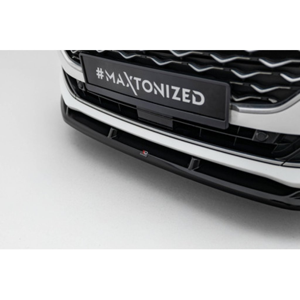 Maxton Design spoiler pod přední nárazník pro Ford Focus Mk4, černý lesklý plast ABS, Vignale, Estate/Hatchback