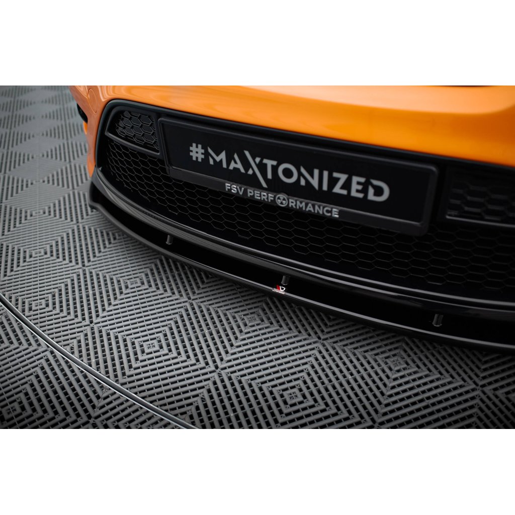 Maxton Design spoiler pod přední nárazník pro Ford Focus ST Mk2 Facelift, černý lesklý plast ABS