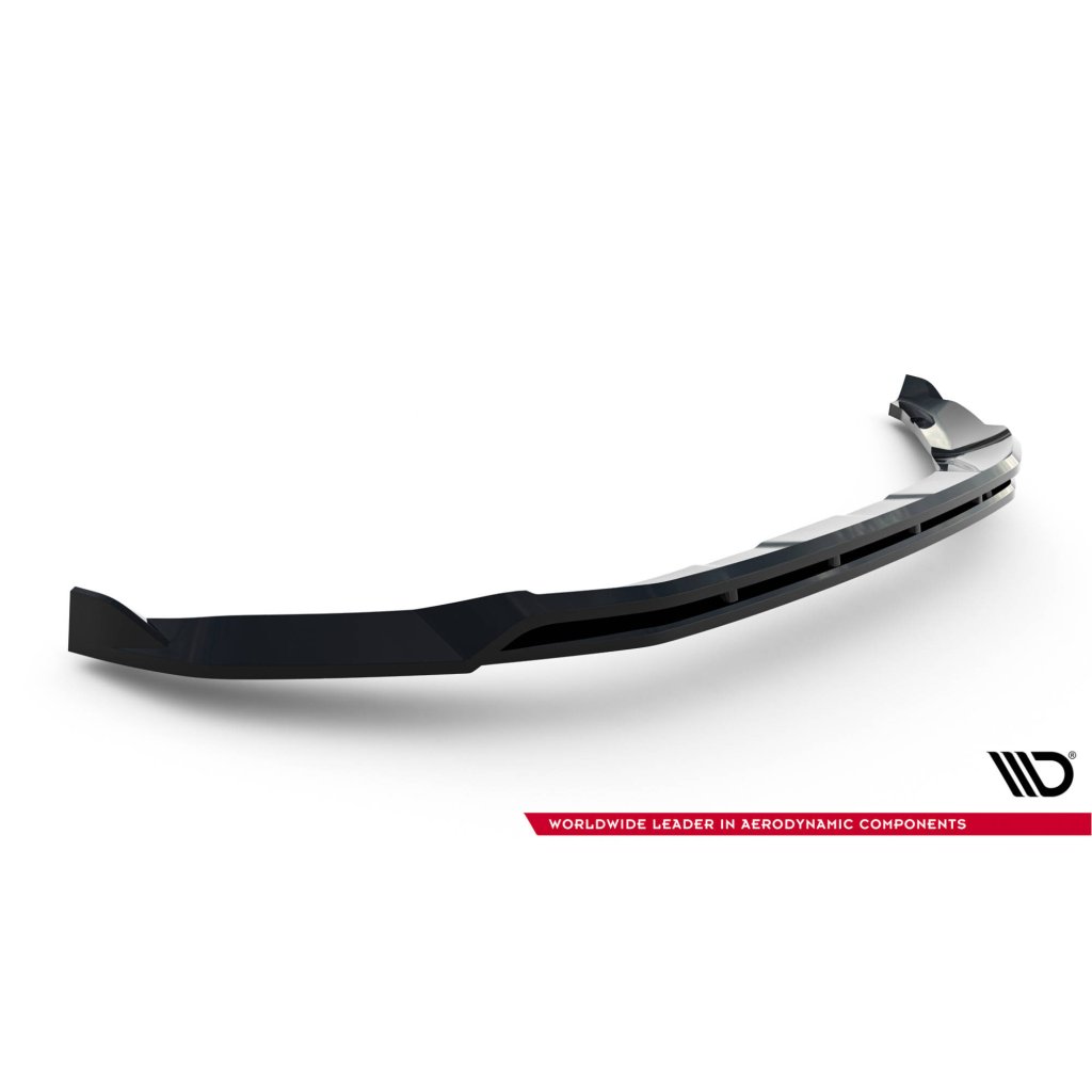 Maxton Design spoiler pod přední nárazník pro Ford Tourneo Courier Mk2, černý lesklý plast ABS