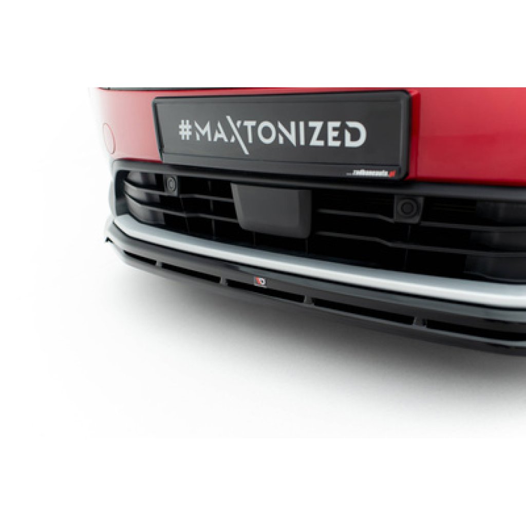 Maxton Design spoiler pod přední nárazník pro Ford Tourneo Courier Mk2, černý lesklý plast ABS