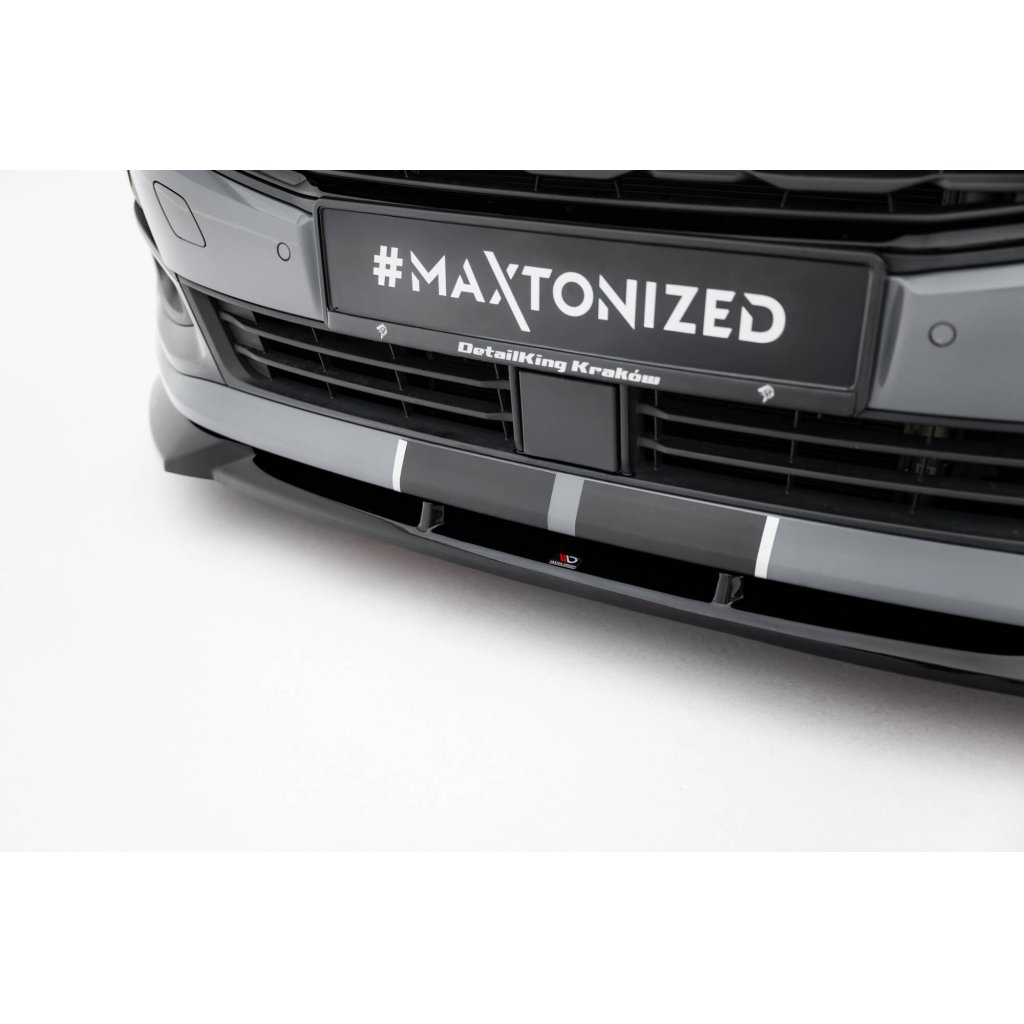 Maxton Design spoiler pod přední nárazník pro Ford Transit Connect Mk3, černý lesklý plast ABS