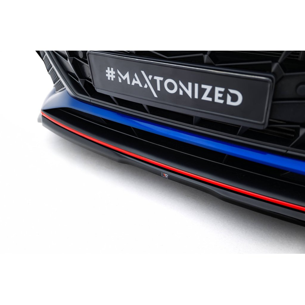 Maxton Design spoiler pod přední nárazník pro Hyundai Elantra N Mk7, černý lesklý plast ABS