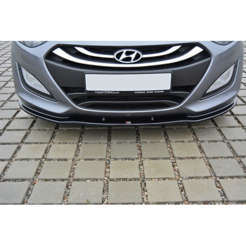 Maxton Design spoiler pod přední nárazník pro Hyundai I30 Mk2, černý lesklý plast ABS