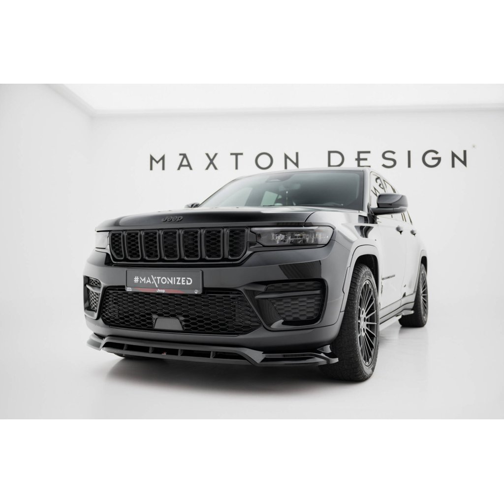 Maxton Design spoiler pod přední nárazník pro Jeep Grand Cherokee WL, černý lesklý plast ABS, Trailhawk