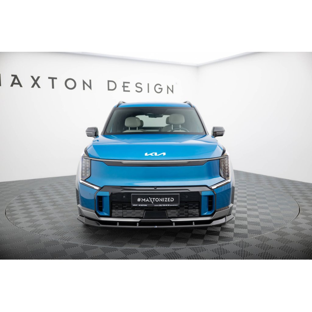 Maxton Design spoiler pod přední nárazník pro Kia EV9 Mk1 GT-Line, černý lesklý plast ABS