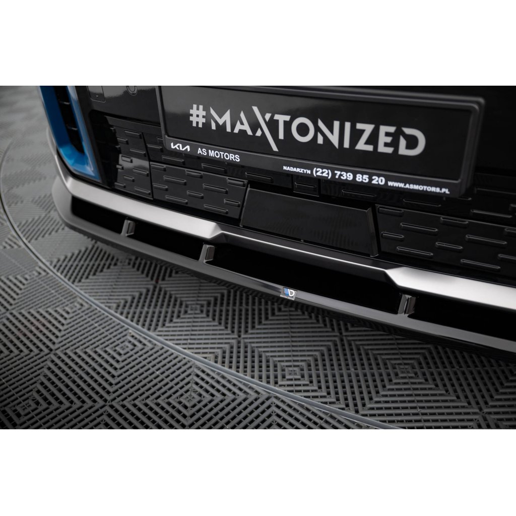 Maxton Design spoiler pod přední nárazník pro Kia EV9 Mk1 GT-Line, černý lesklý plast ABS