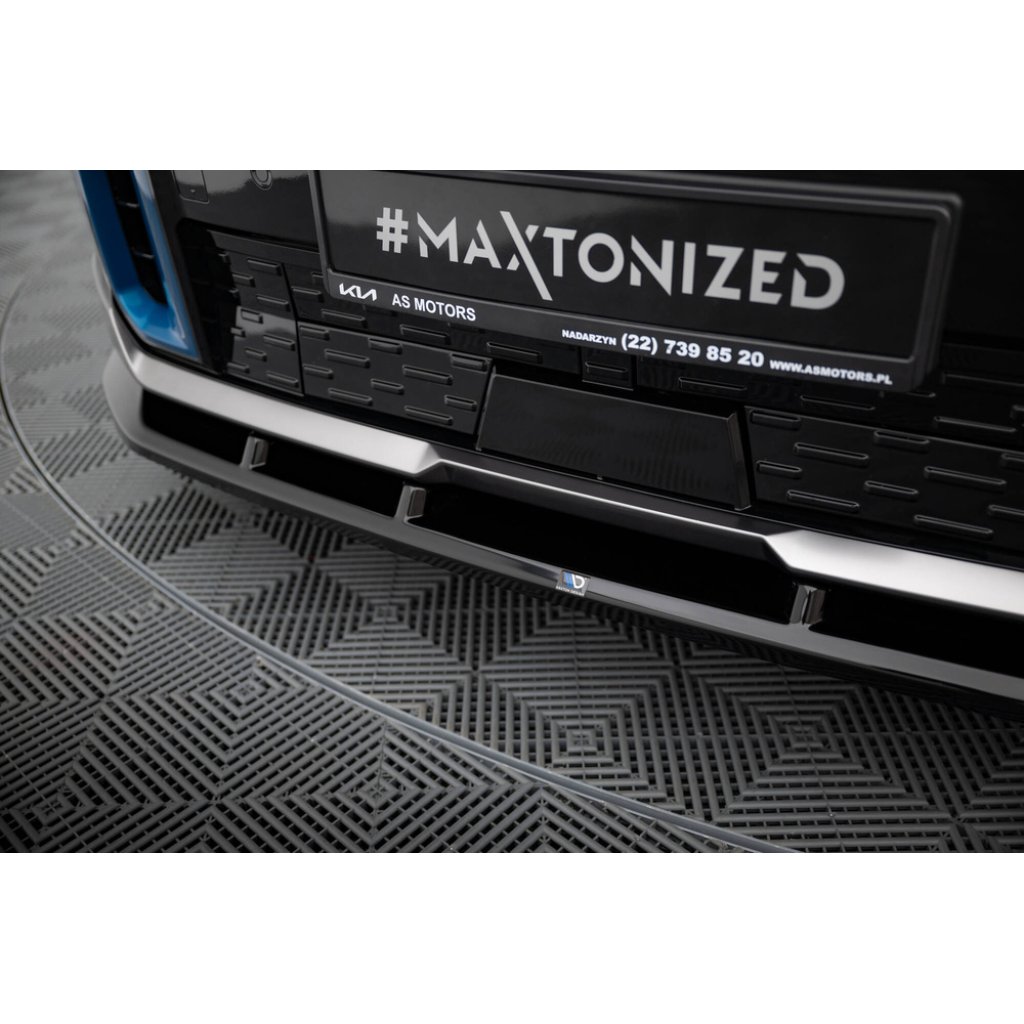 Maxton Design spoiler pod přední nárazník pro Kia EV9 Mk1 GT-Line, černý lesklý plast ABS