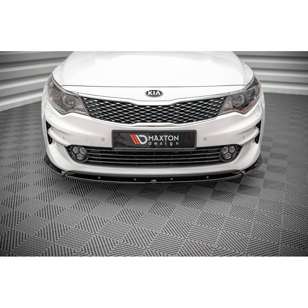 Maxton Design spoiler pod přední nárazník pro Kia Optima MK4, černý lesklý plast ABS