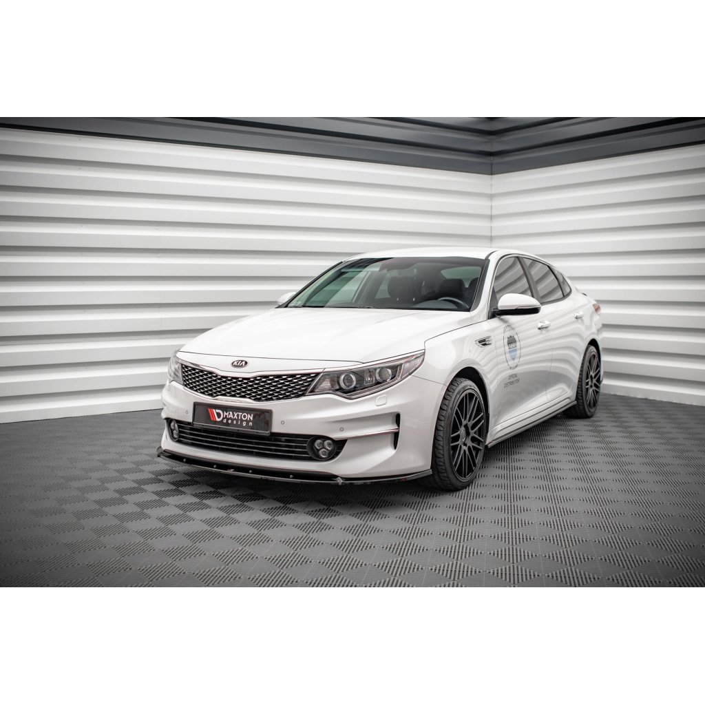 Maxton Design spoiler pod přední nárazník pro Kia Optima MK4, černý lesklý plast ABS