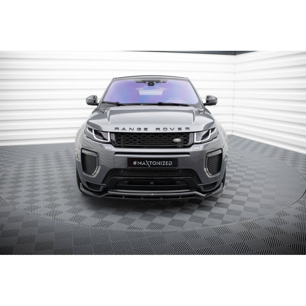 Maxton Design spoiler pod přední nárazník pro Land rover Range Rover Evoque Mk1 Facelift, černý lesklý plast ABS, HSE Dynamic