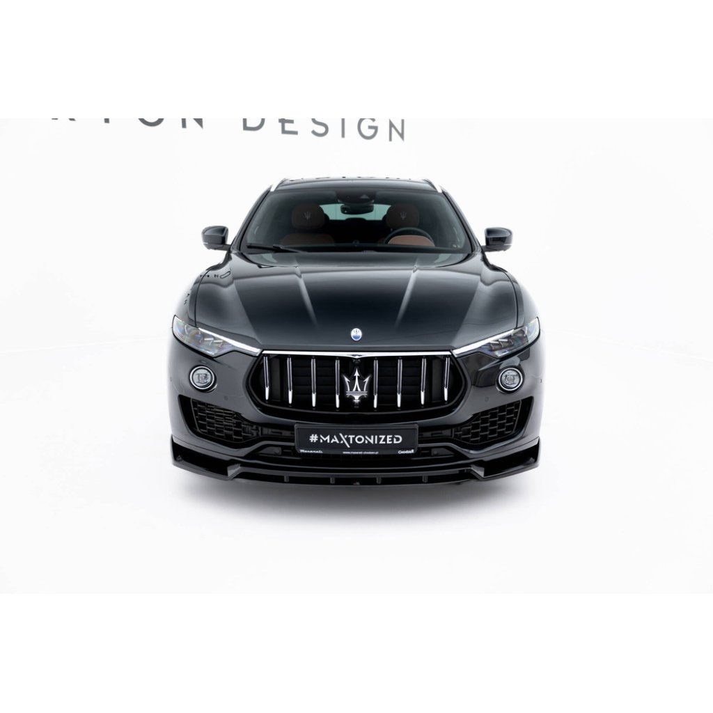 Maxton Design spoiler pod přední nárazník pro Maserati Levante Mk1 GT Facelift, černý lesklý plast ABS