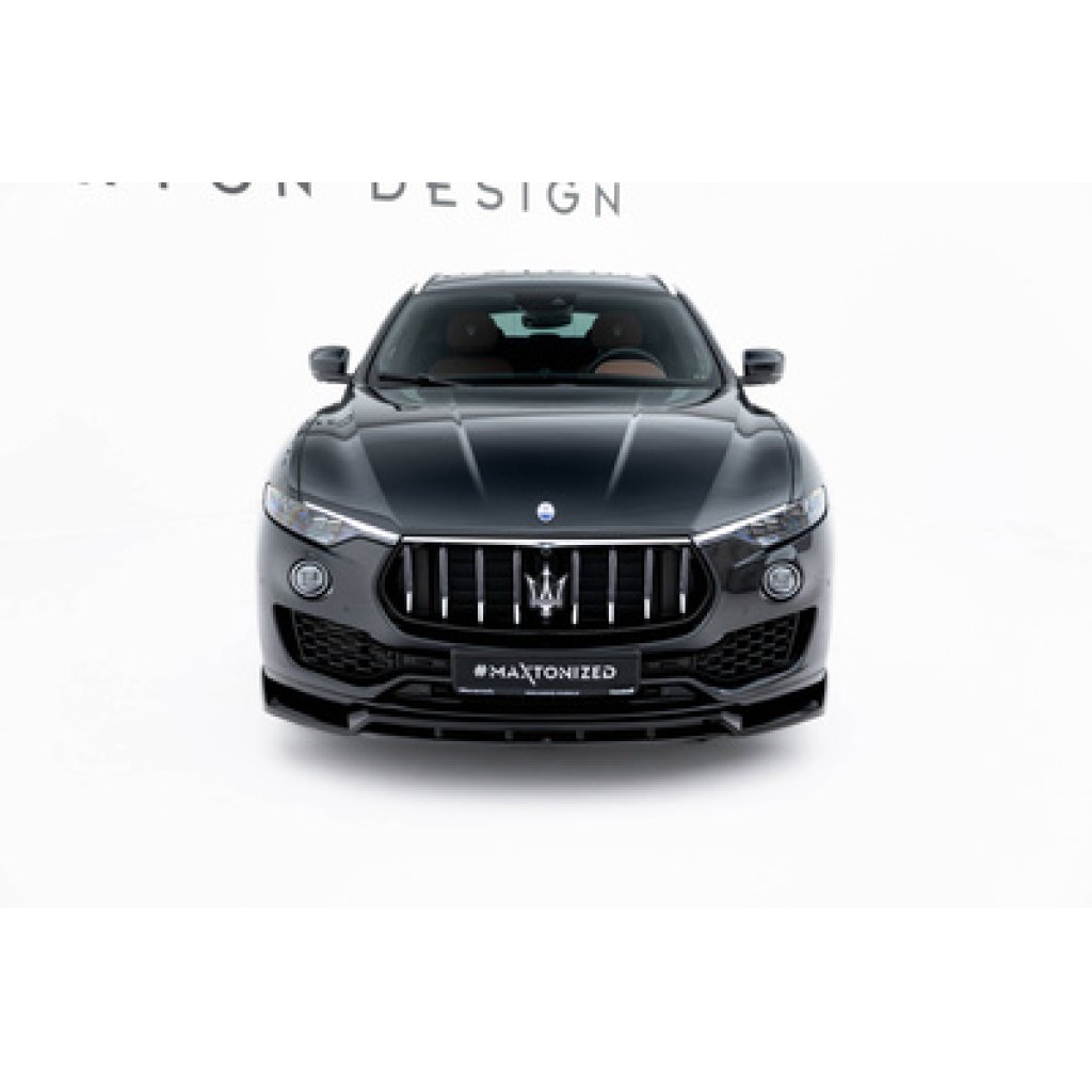 Maxton Design spoiler pod přední nárazník pro Maserati Levante Mk1 GT Facelift, černý lesklý plast ABS