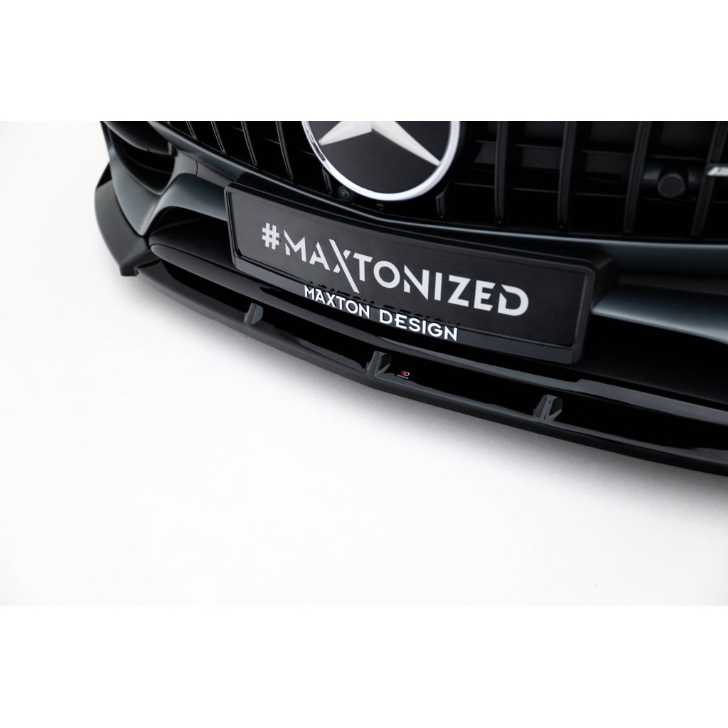 Maxton Design spoiler pod přední nárazník pro Mercedes AMG GT C C190 Facelift, černý lesklý plast ABS