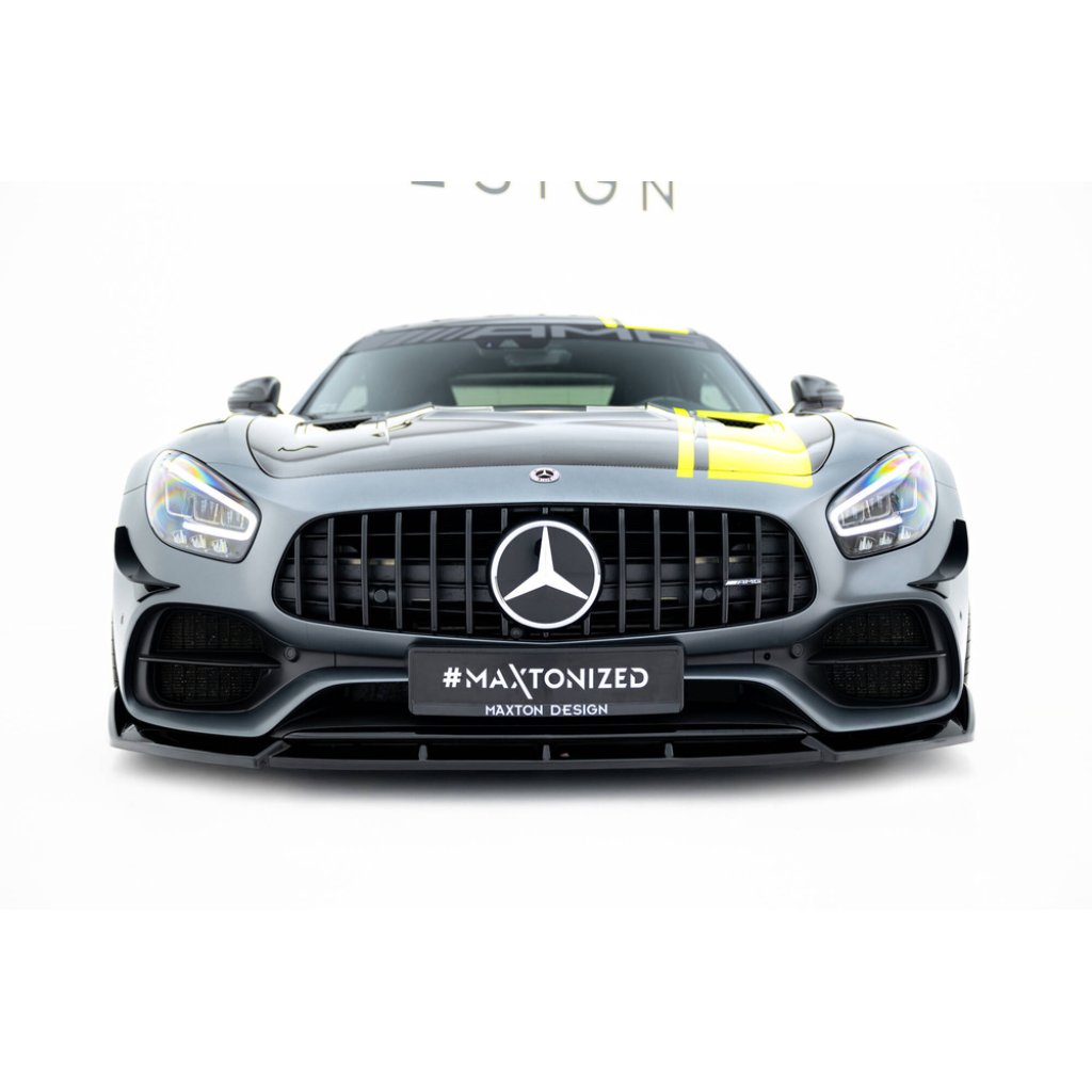 Maxton Design spoiler pod přední nárazník pro Mercedes AMG GT C C190 Facelift, černý lesklý plast ABS