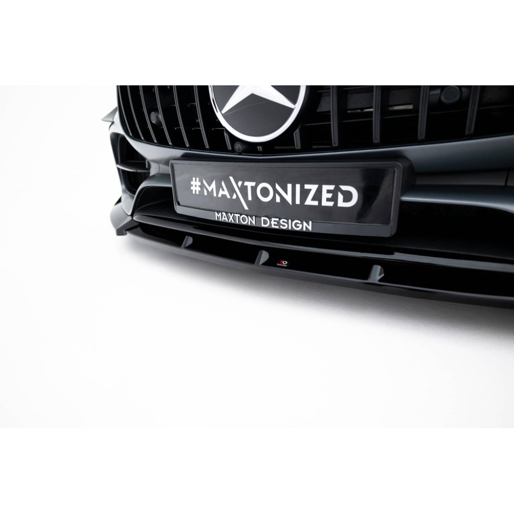 Maxton Design spoiler pod přední nárazník pro Mercedes AMG GT C C190 Facelift, černý lesklý plast ABS