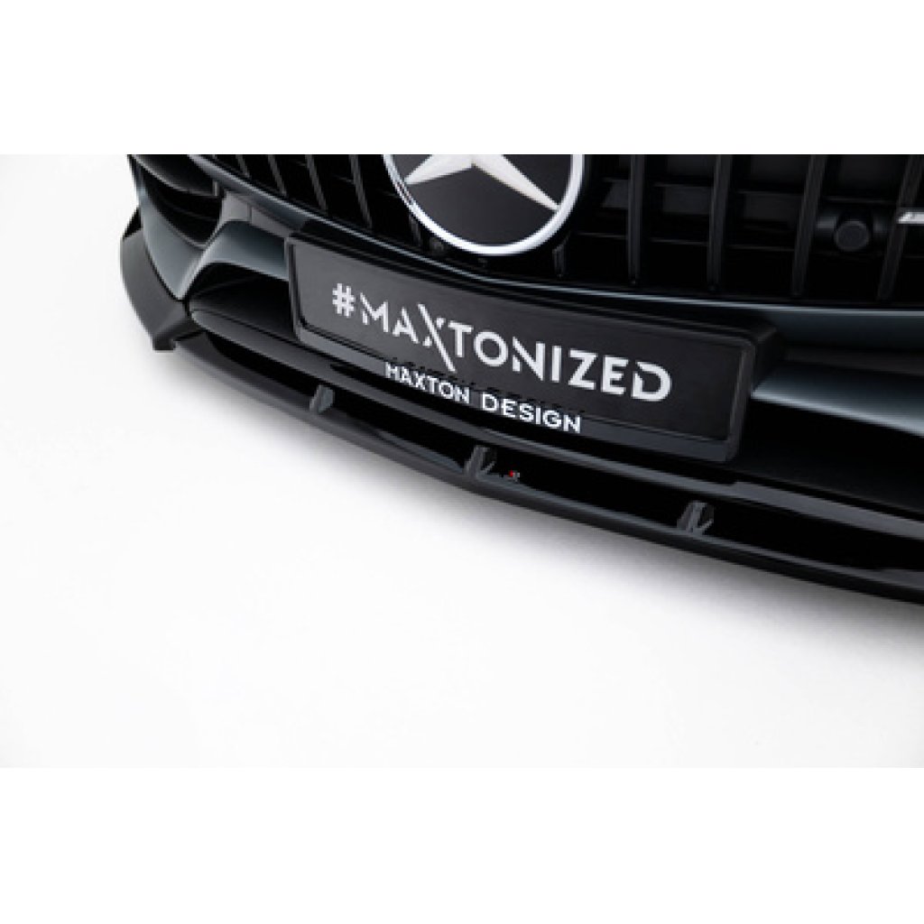 Maxton Design spoiler pod přední nárazník pro Mercedes AMG GT C C190 Facelift, černý lesklý plast ABS