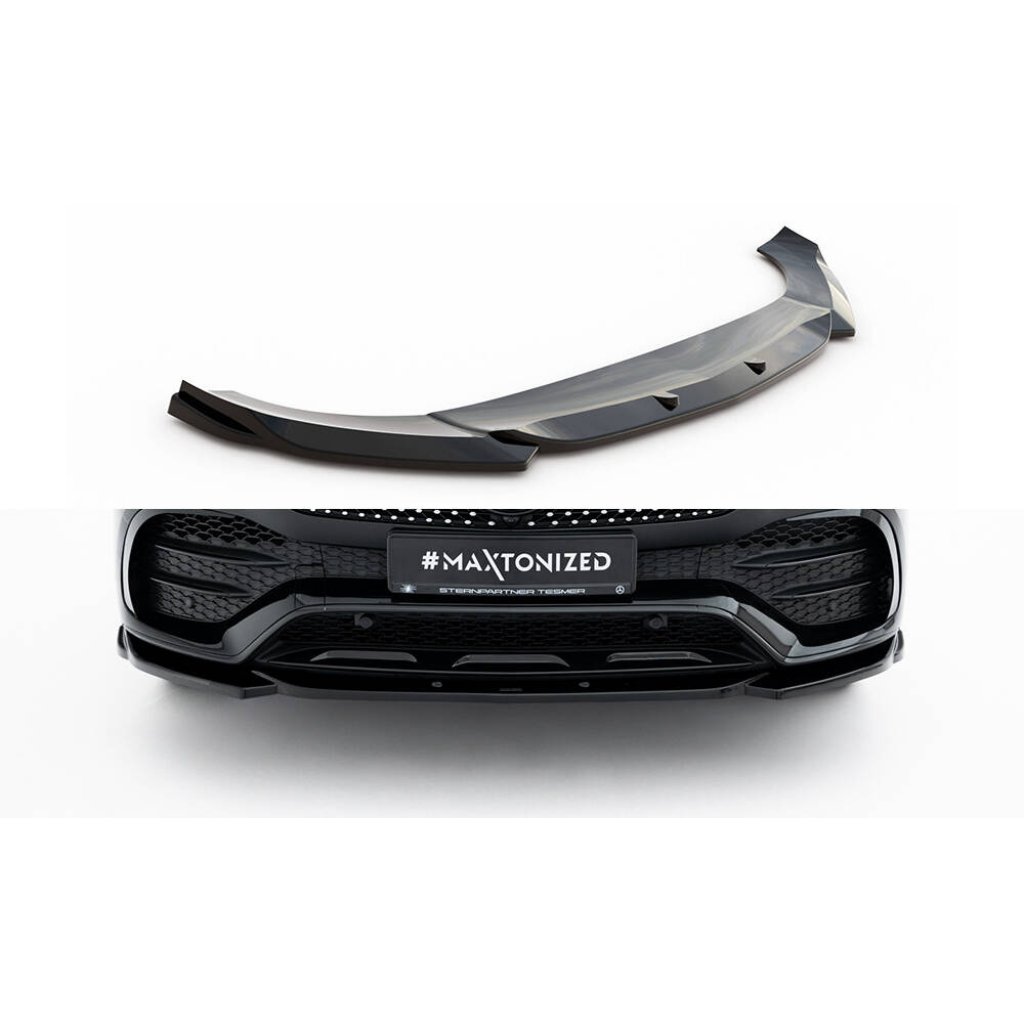 Maxton Design spoiler pod přední nárazník pro Mercedes GLE Coupe C167, černý lesklý plast ABS, AMG / AMG-Line
