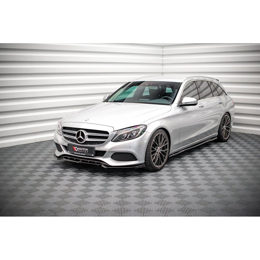 Maxton Design spoiler pod přední nárazník pro Mercedes třída C W205/Standard, černý lesklý plast ABS