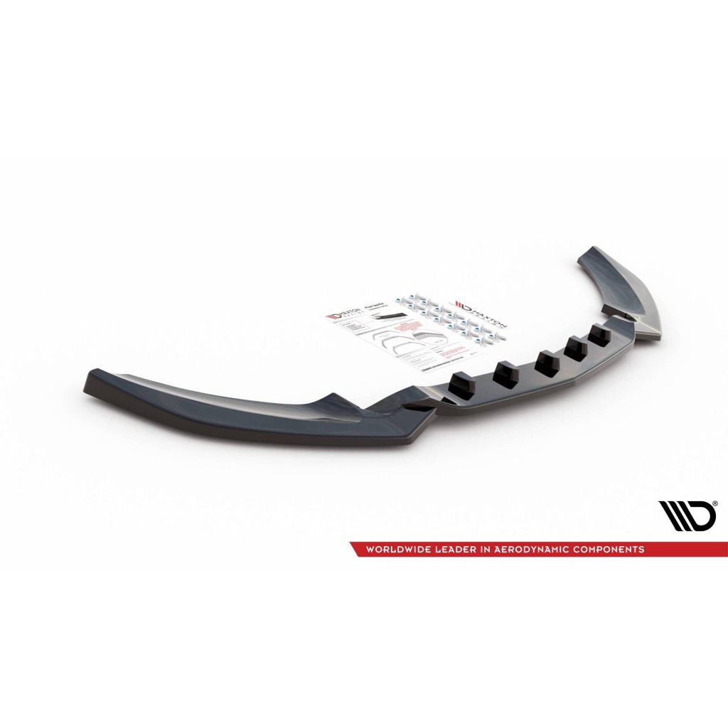 Maxton Design spoiler pod přední nárazník pro Mercedes třída C W205/Standard, černý lesklý plast ABS