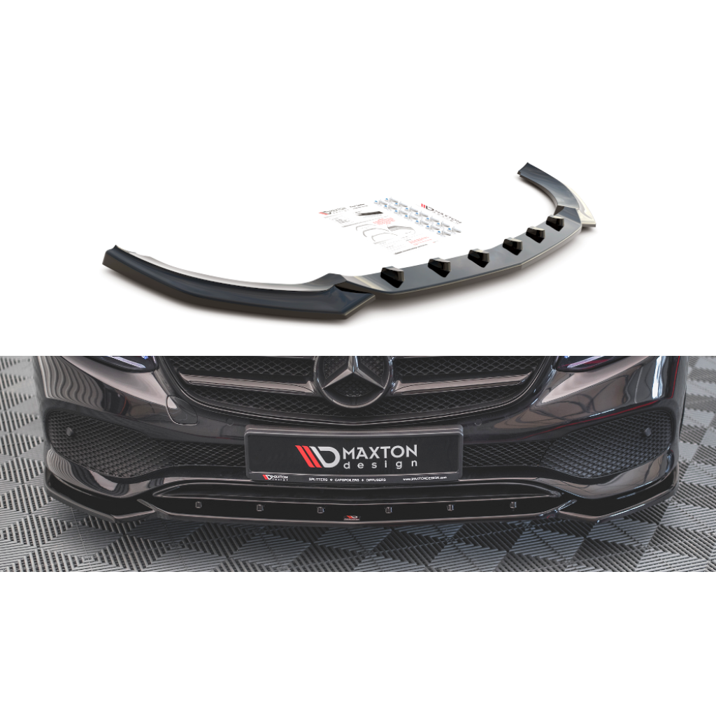 Maxton Design spoiler pod přední nárazník pro Mercedes třída E W213/Standard, černý lesklý plast ABS