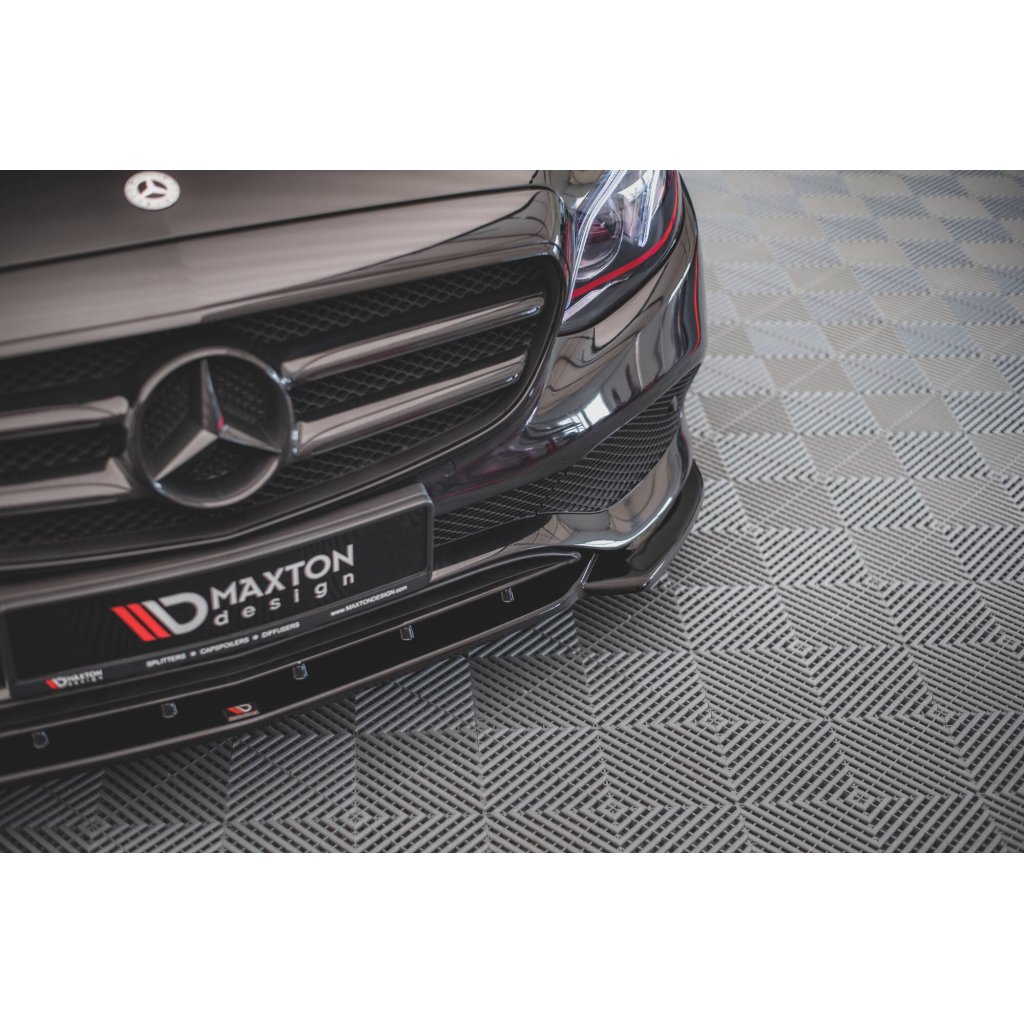 Maxton Design spoiler pod přední nárazník pro Mercedes třída E W213/Standard, černý lesklý plast ABS