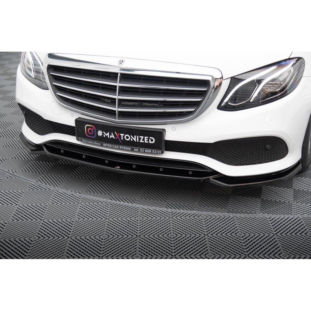 Maxton Design spoiler pod přední nárazník pro Mercedes třída E W213/Standard, černý lesklý plast ABS