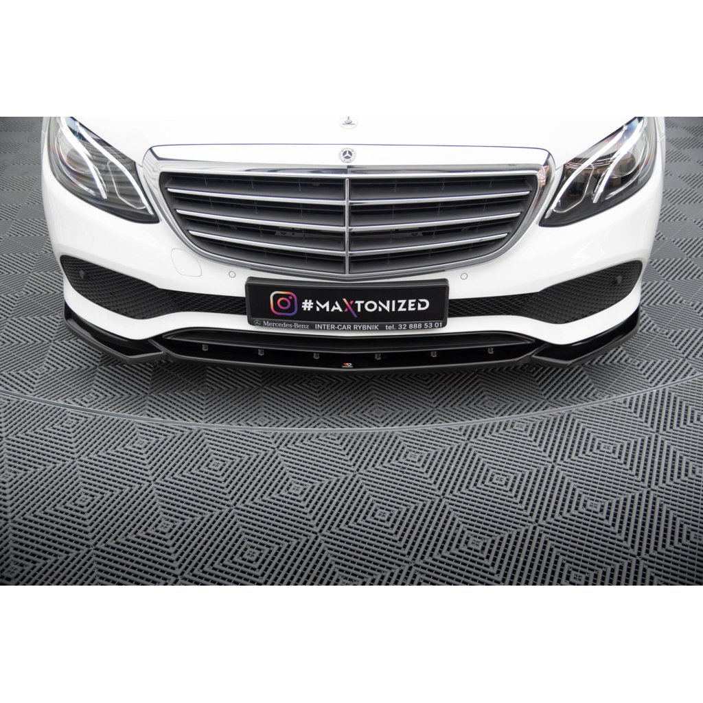 Maxton Design spoiler pod přední nárazník pro Mercedes třída E W213/Standard, černý lesklý plast ABS