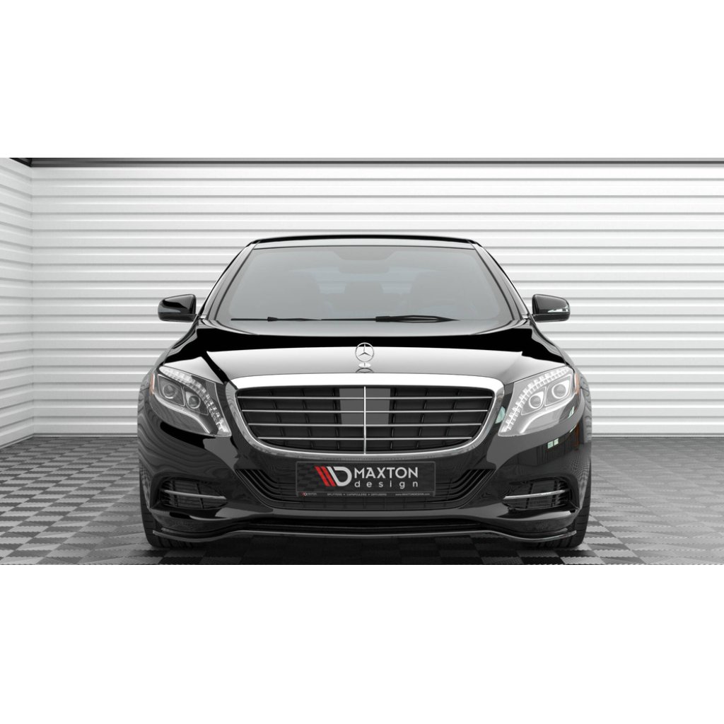 Maxton Design spoiler pod přední nárazník pro Mercedes třída S W222 Standard, černý lesklý plast ABS