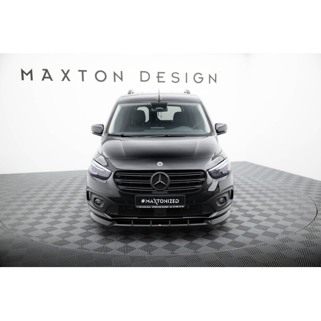 Maxton Design spoiler pod přední nárazník pro Mercedes třída T W420, černý lesklý plast ABS