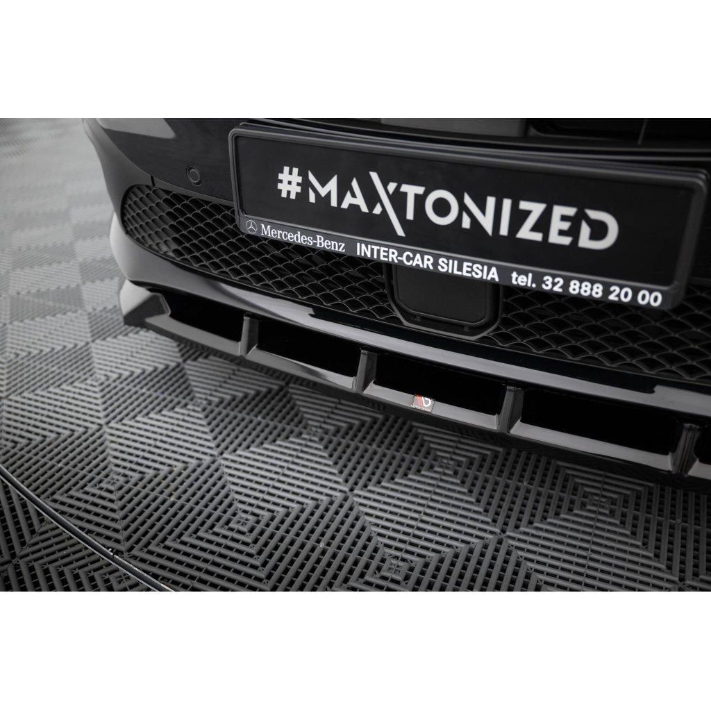 Maxton Design spoiler pod přední nárazník pro Mercedes třída T W420, černý lesklý plast ABS