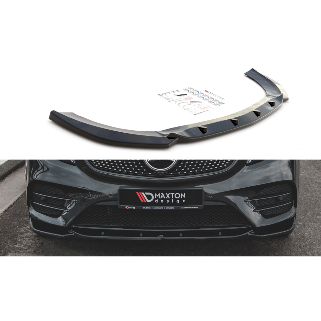 Maxton Design spoiler pod přední nárazník pro Mercedes třída V W447F, černý lesklý plast ABS, AMG-Line