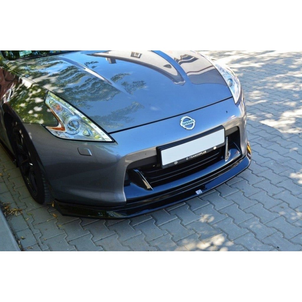 Maxton Design spoiler pod přední nárazník pro Nissan 370Z, černý lesklý plast ABS