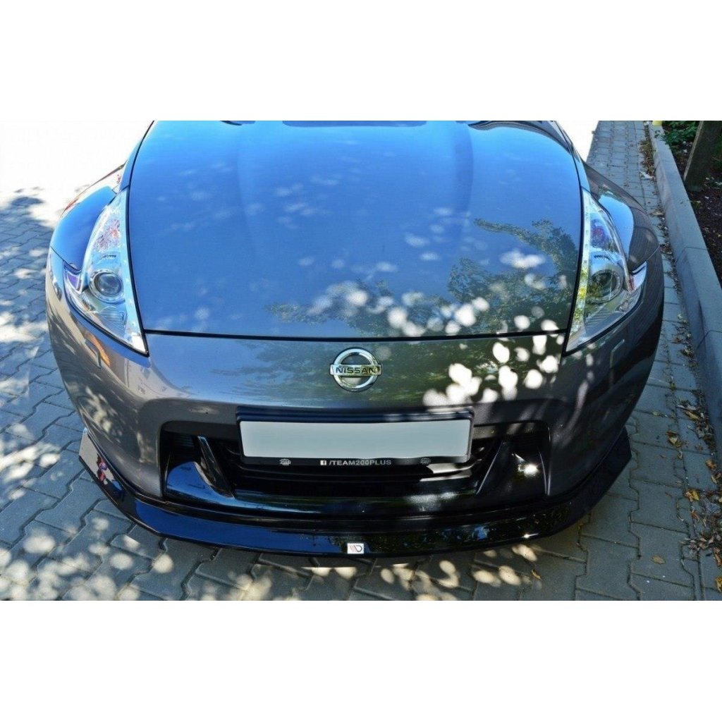 Maxton Design spoiler pod přední nárazník pro Nissan 370Z, černý lesklý plast ABS