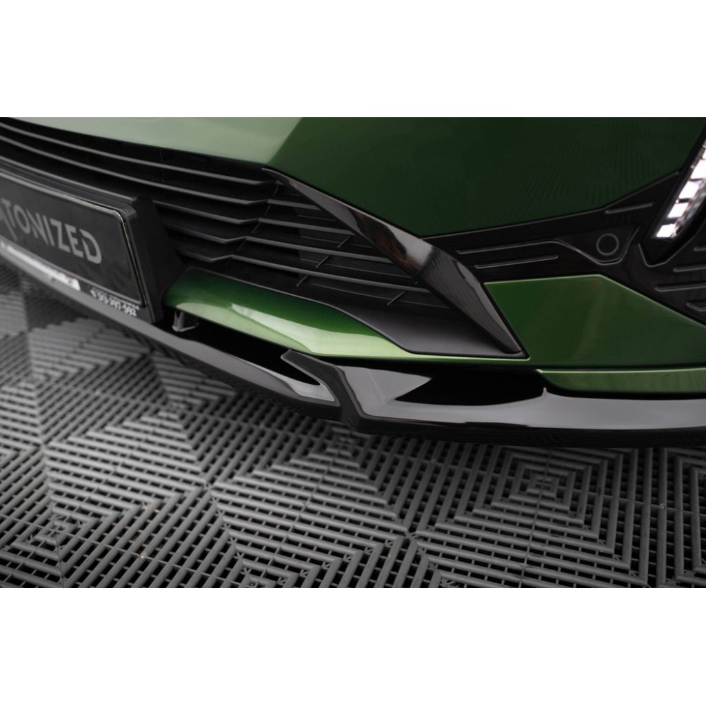 Maxton Design spoiler pod přední nárazník pro Peugeot 308 GT Mk3, černý lesklý plast ABS, SW/Hatchback