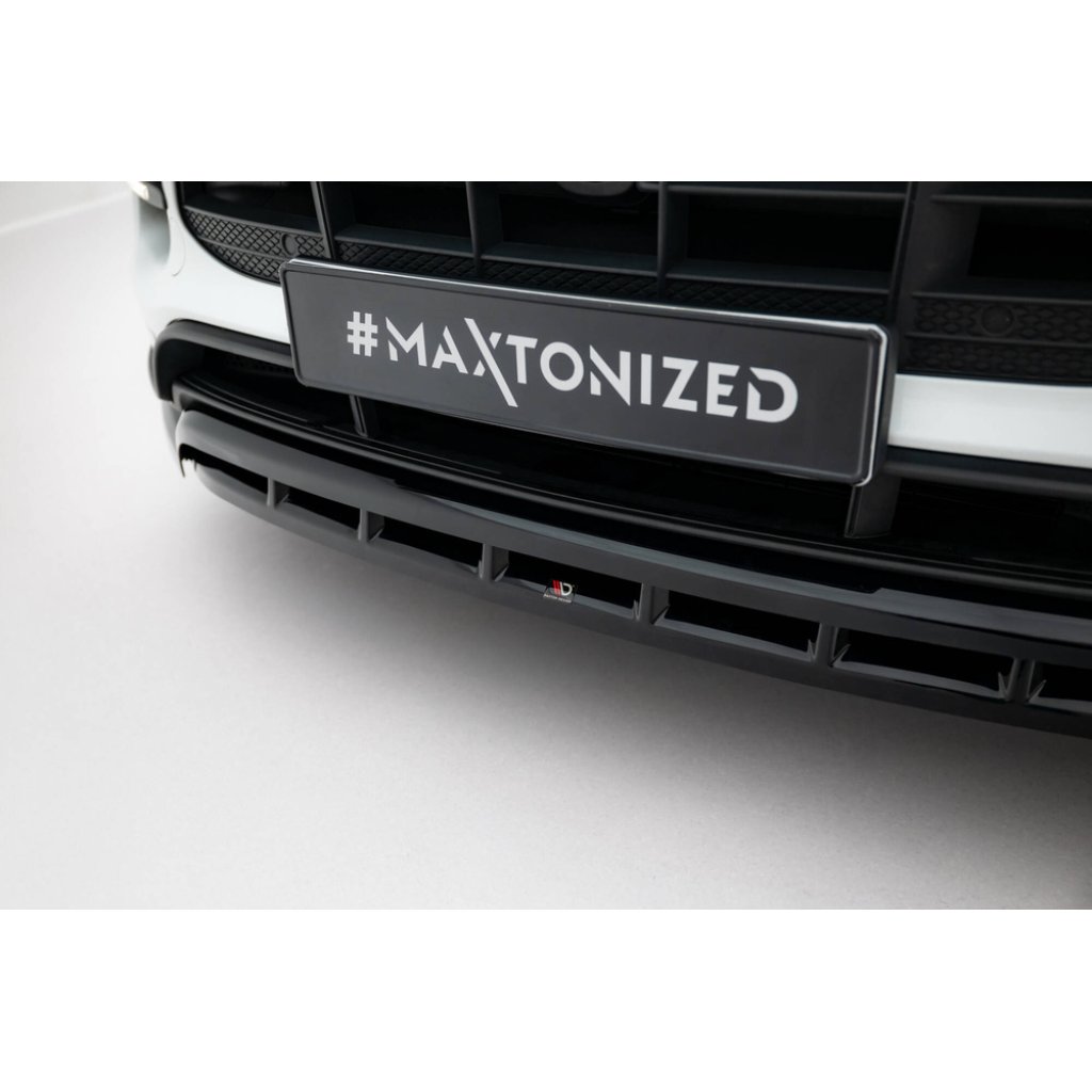 Maxton Design spoiler pod přední nárazník pro Porsche Macan Mk1, černý lesklý plast ABS, Turbo