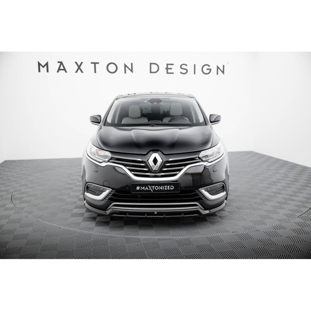 Maxton Design spoiler pod přední nárazník pro Renault Espace Mk5 Facelift, černý lesklý plast ABS