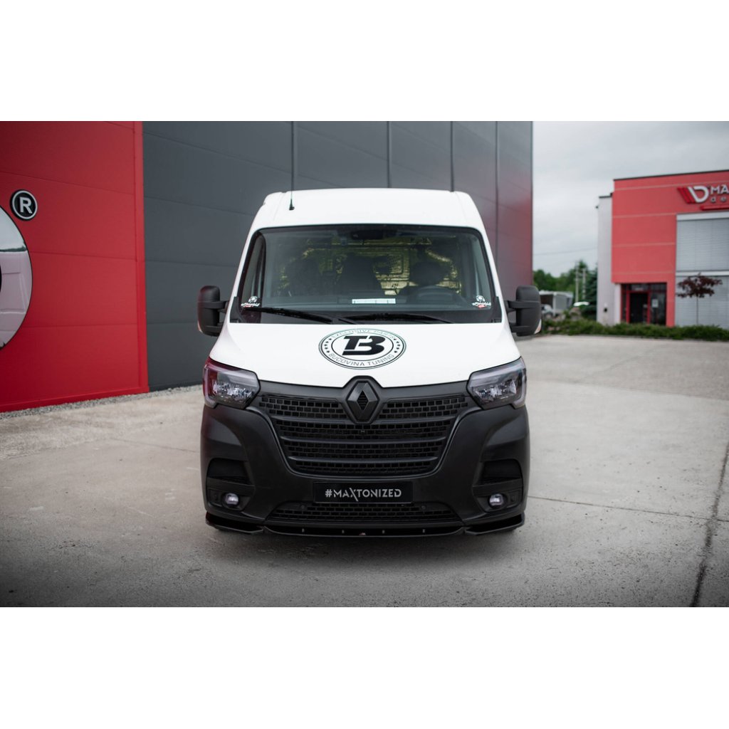 Maxton Design spoiler pod přední nárazník pro Renault Master Mk3, černý lesklý plast ABS, Facelift