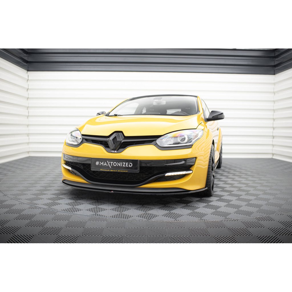 Maxton Design spoiler pod přední nárazník pro Renault Megane RS Mk3, černý lesklý plast ABS, ver. 1