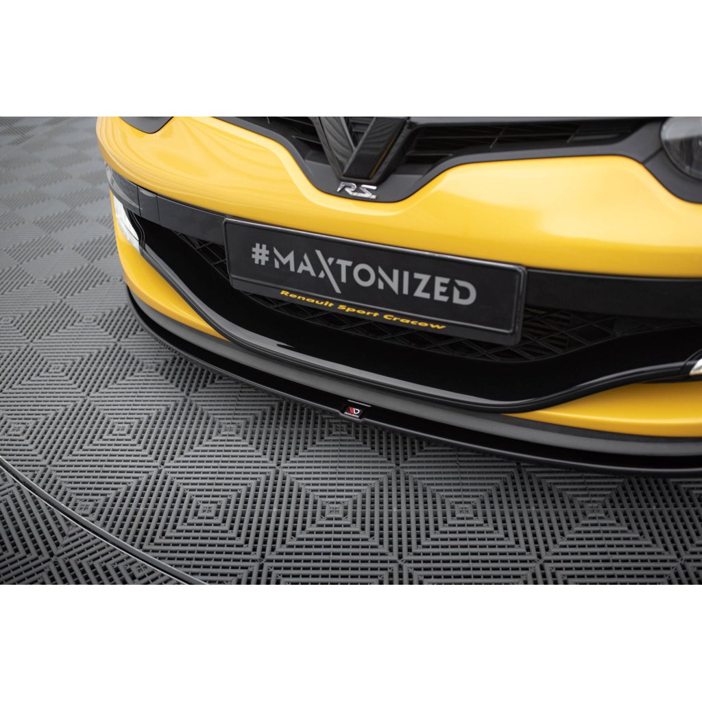 Maxton Design spoiler pod přední nárazník pro Renault Megane RS Mk3, černý lesklý plast ABS, ver. 1