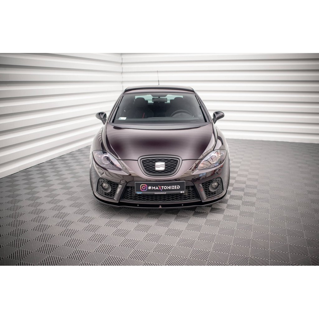 Maxton Design spoiler pod přední nárazník pro Seat Leon Cupra Mk2, černý lesklý plast ABS