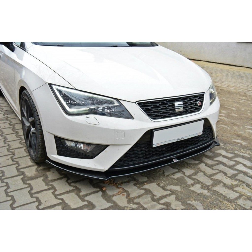 Maxton Design spoiler pod přední nárazník pro Seat Leon Cupra Mk3, černý lesklý plast ABS