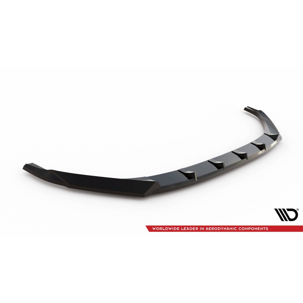 Maxton Design spoiler pod přední nárazník pro Škoda Enyaq iV RS Mk1, černý lesklý plast ABS