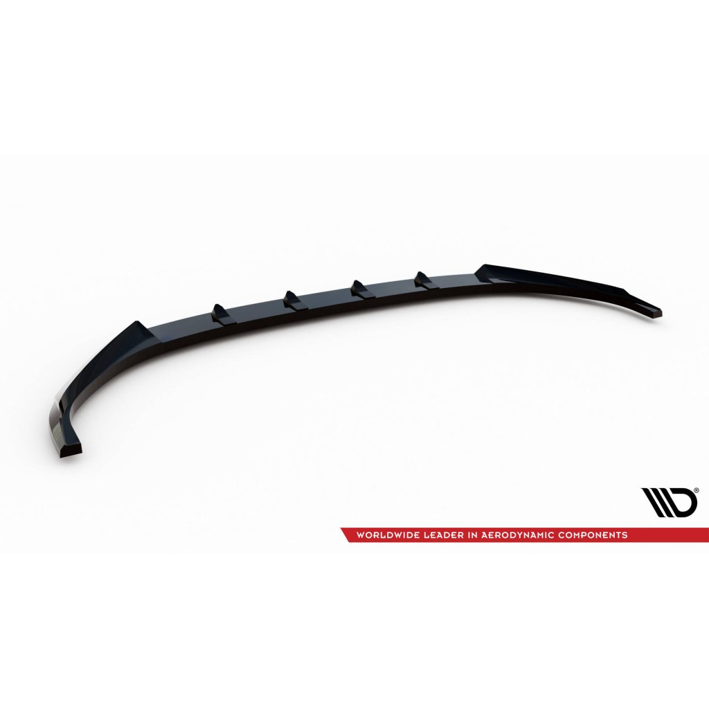 Maxton Design spoiler pod přední nárazník pro Škoda Enyaq iV RS Mk1, černý lesklý plast ABS