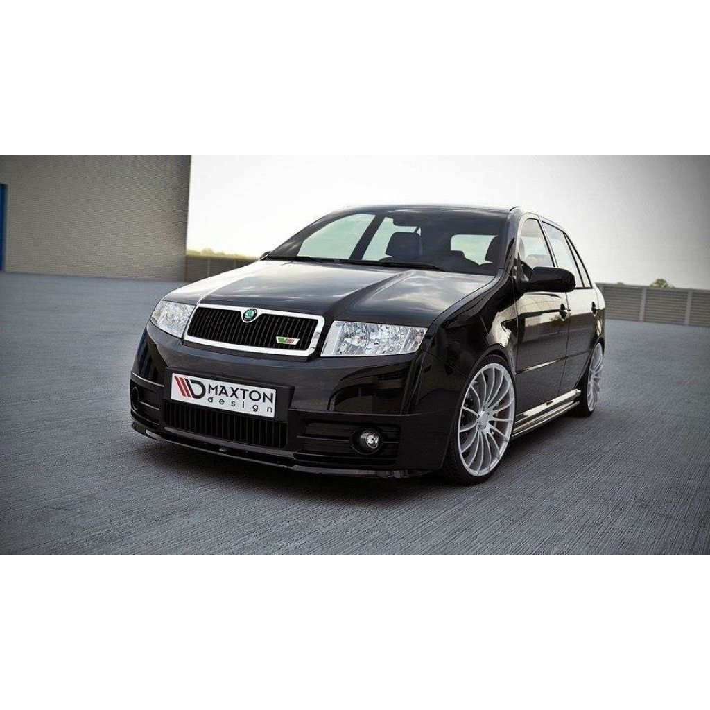 Maxton Design spoiler pod přední nárazník pro Škoda Fabia RS Mk1, černý lesklý plast ABS