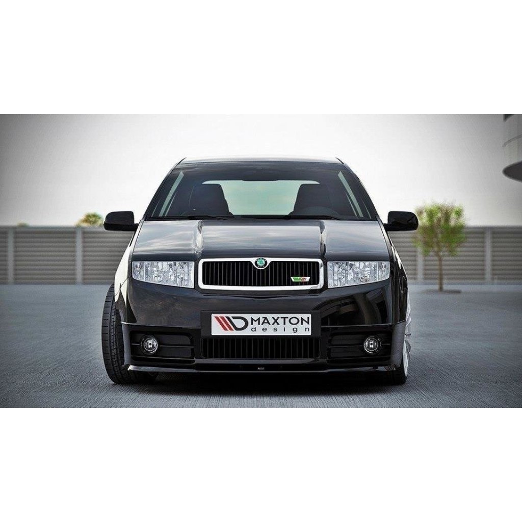 Maxton Design spoiler pod přední nárazník pro Škoda Fabia RS Mk1, černý lesklý plast ABS