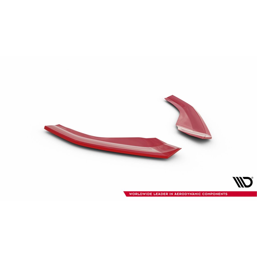 Maxton Design spoiler pod přední nárazník pro Volkswagen Golf GTI Mk7 Facelift, červený lesklý plast ABS