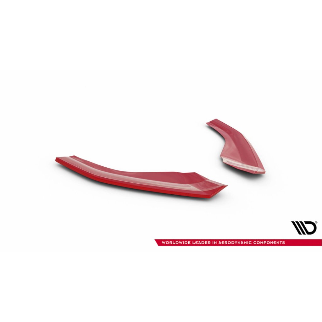 Maxton Design spoiler pod přední nárazník pro Volkswagen Golf GTI Mk7 Facelift, červený lesklý plast ABS